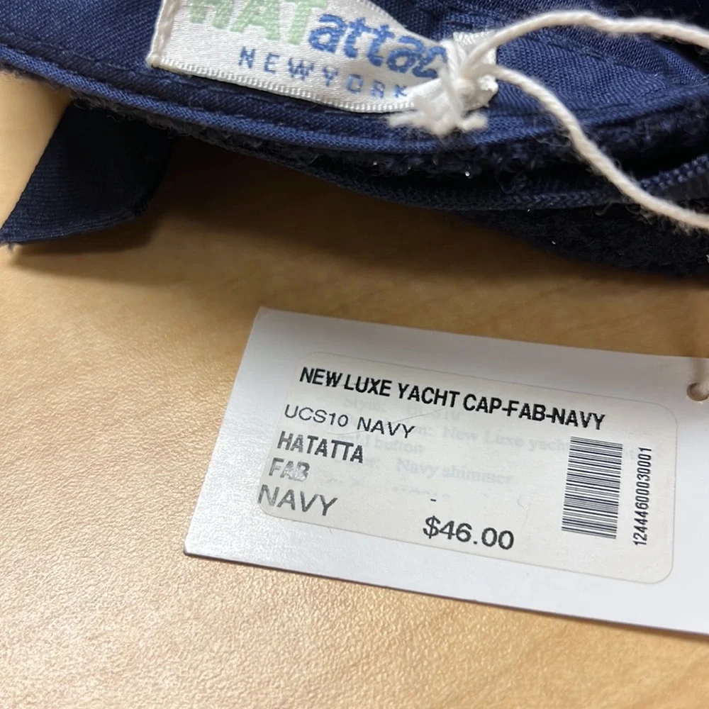Hat Attack luxe yacht navy cap, NWT‎